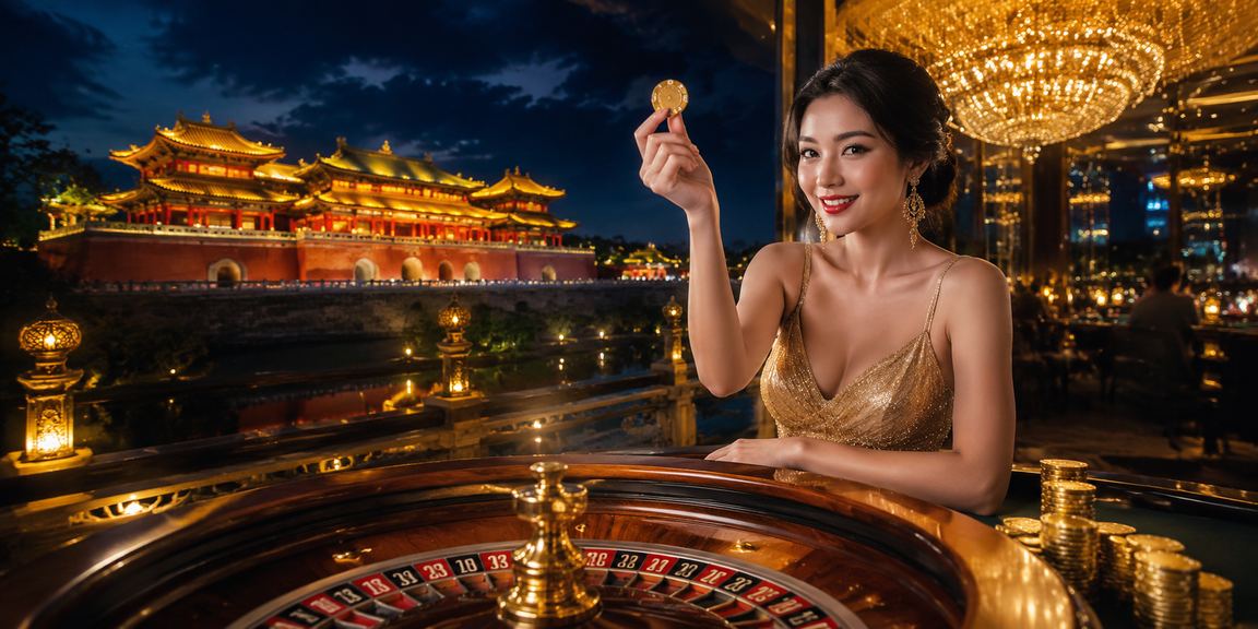 Bàn roulette phong cách Huế minh họa cách người chơi đọc thông tin giải trí