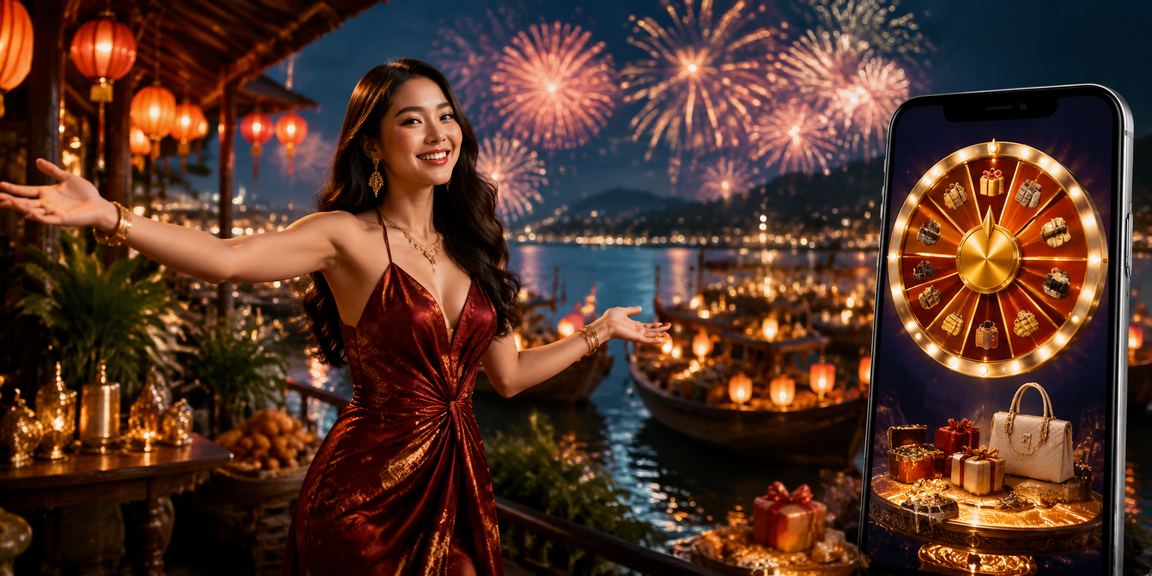Người dùng tham gia rút thăm may mắn tại chợ đêm Phú Quốc về đêm sôi động